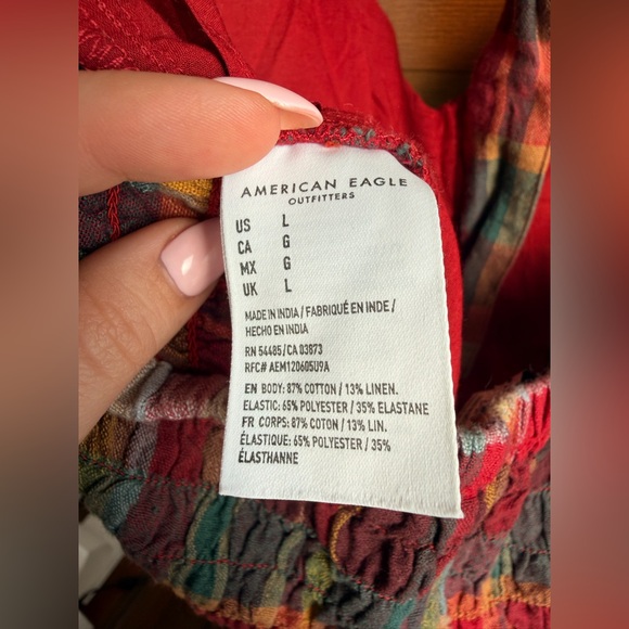 American Eagle Plaid Halter Top - Picture 5 of 5
